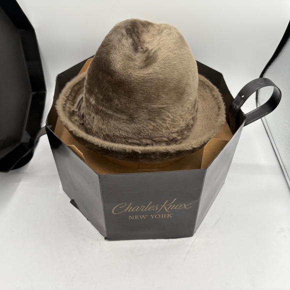 Vintage Charles Knox The Imperial Stetson Monarch Hazel Fedora hat size 7 1/8 - Picture 12 of 13